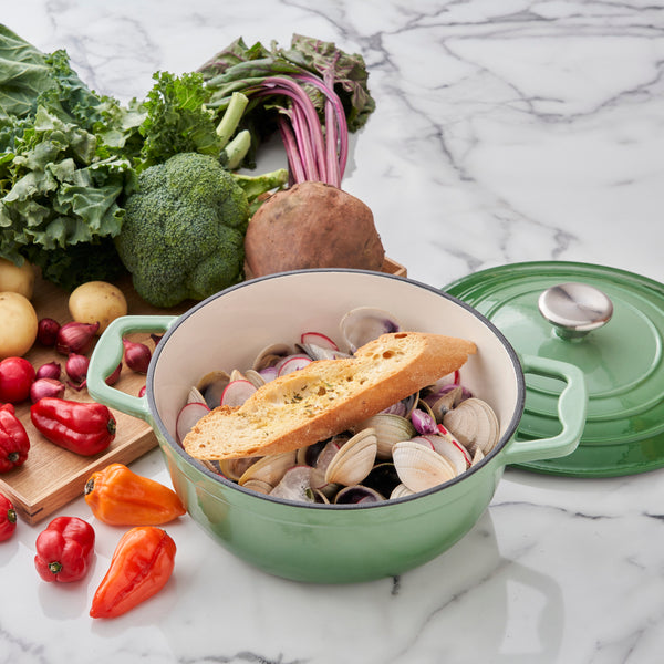 Miranella Wholesome 8.5" Enameled Cast Iron Round Casserole