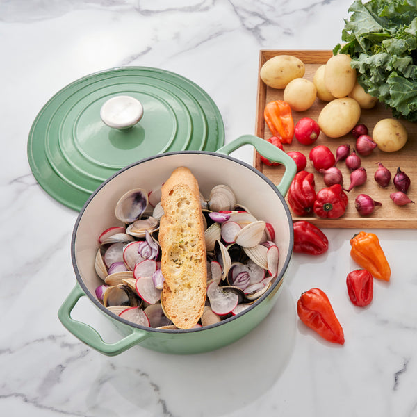 Miranella Wholesome 8.5" Enameled Cast Iron Round Casserole