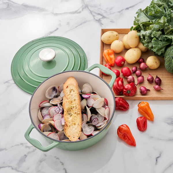 Miranella Wholesome 8.5" Enameled Cast Iron Round Casserole