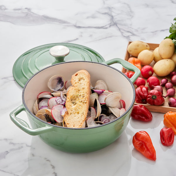 Miranella Wholesome 8.5" Enameled Cast Iron Round Casserole