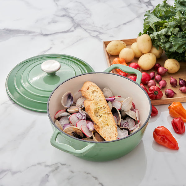 Miranella Wholesome 8.5" Enameled Cast Iron Round Casserole