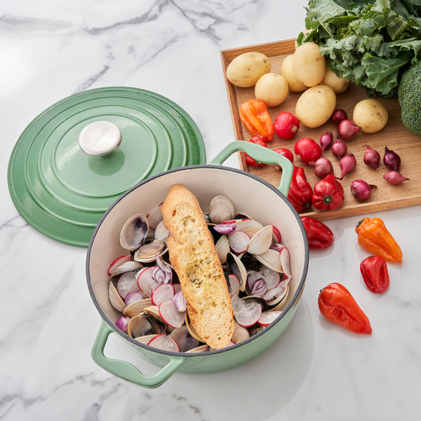 Miranella Wholesome 8.5" Enameled Cast Iron Round Casserole