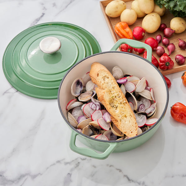 Miranella Wholesome 8.5" Enameled Cast Iron Round Casserole