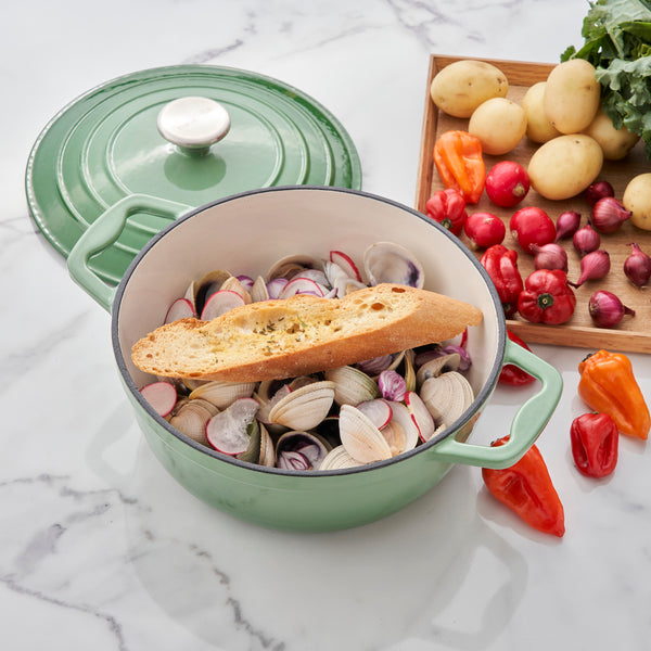 Miranella Wholesome 8.5" Enameled Cast Iron Round Casserole